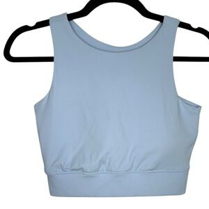 Barbell Cartel Infinity Sports Bra Workout Weightlifting Blue Size Medium